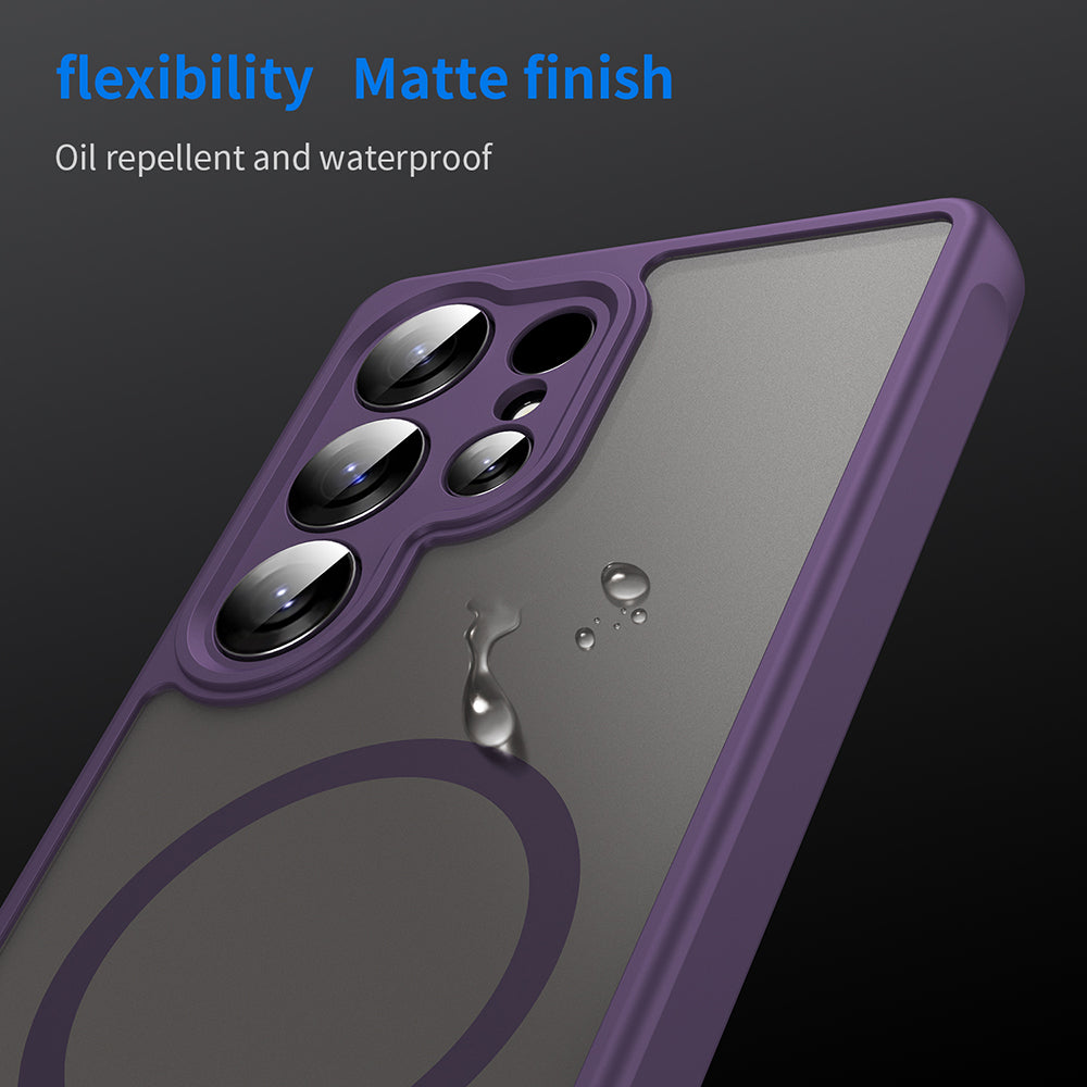 Custodia MagSafe per Samsung Galaxy S25 Ultra S938, Techsuit, HaloFrost II, Viola