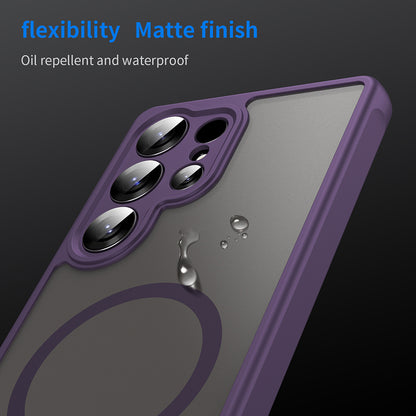 Custodia MagSafe per Samsung Galaxy S25 Ultra S938, Techsuit, HaloFrost II, Viola