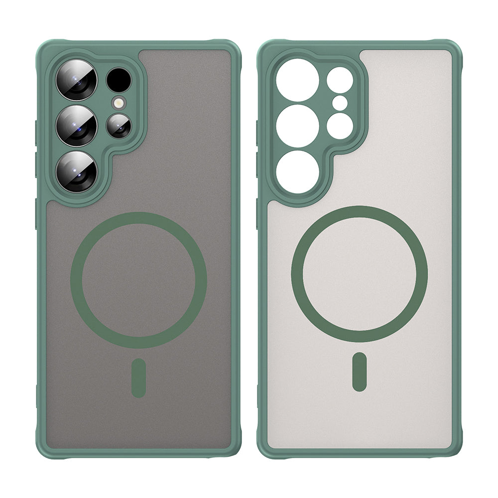 Custodia MagSafe per Samsung Galaxy S25 Ultra S938, Techsuit, HaloFrost II, Verde