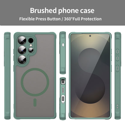Custodia MagSafe per Samsung Galaxy S25 Ultra S938, Techsuit, HaloFrost II, Verde