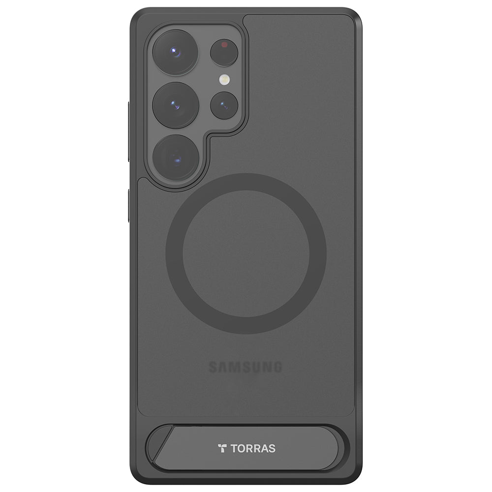 Custodia MagSafe per Samsung Galaxy S25 Ultra S938, Torras, Pstand, Nera