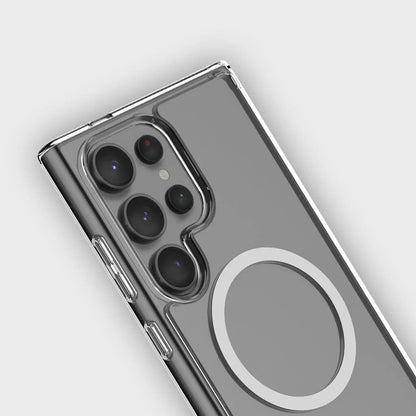 Custodia MagSafe per Samsung Galaxy S26 S942, Blueo, Crystal+ Anti-Drop, Trasparente