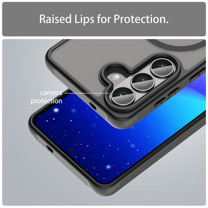 Custodia MagSafe per Samsung Galaxy S26 FE, Techsuit, HaloFrost II, Nera