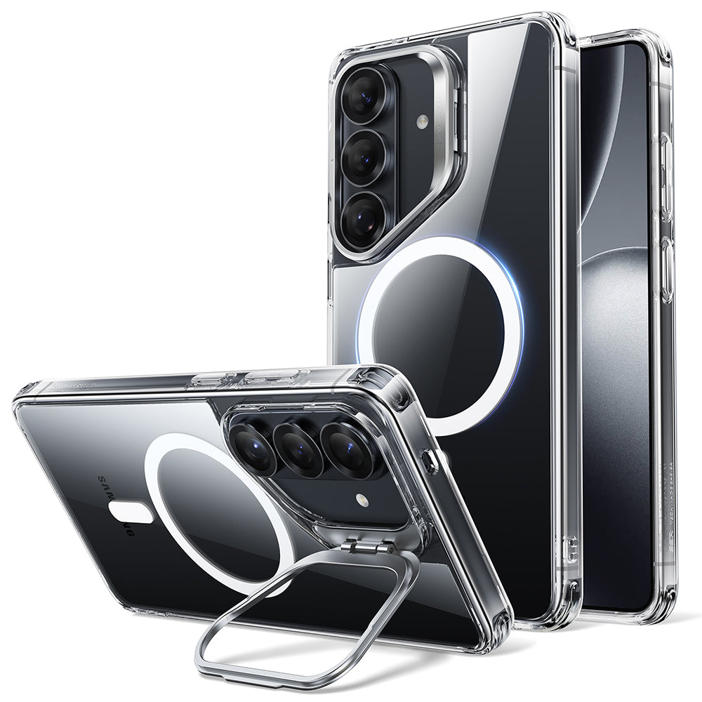 Custodia MagSafe per Samsung Galaxy S26 S942, ESR, Classic Hybrid Kickstand, Trasparente