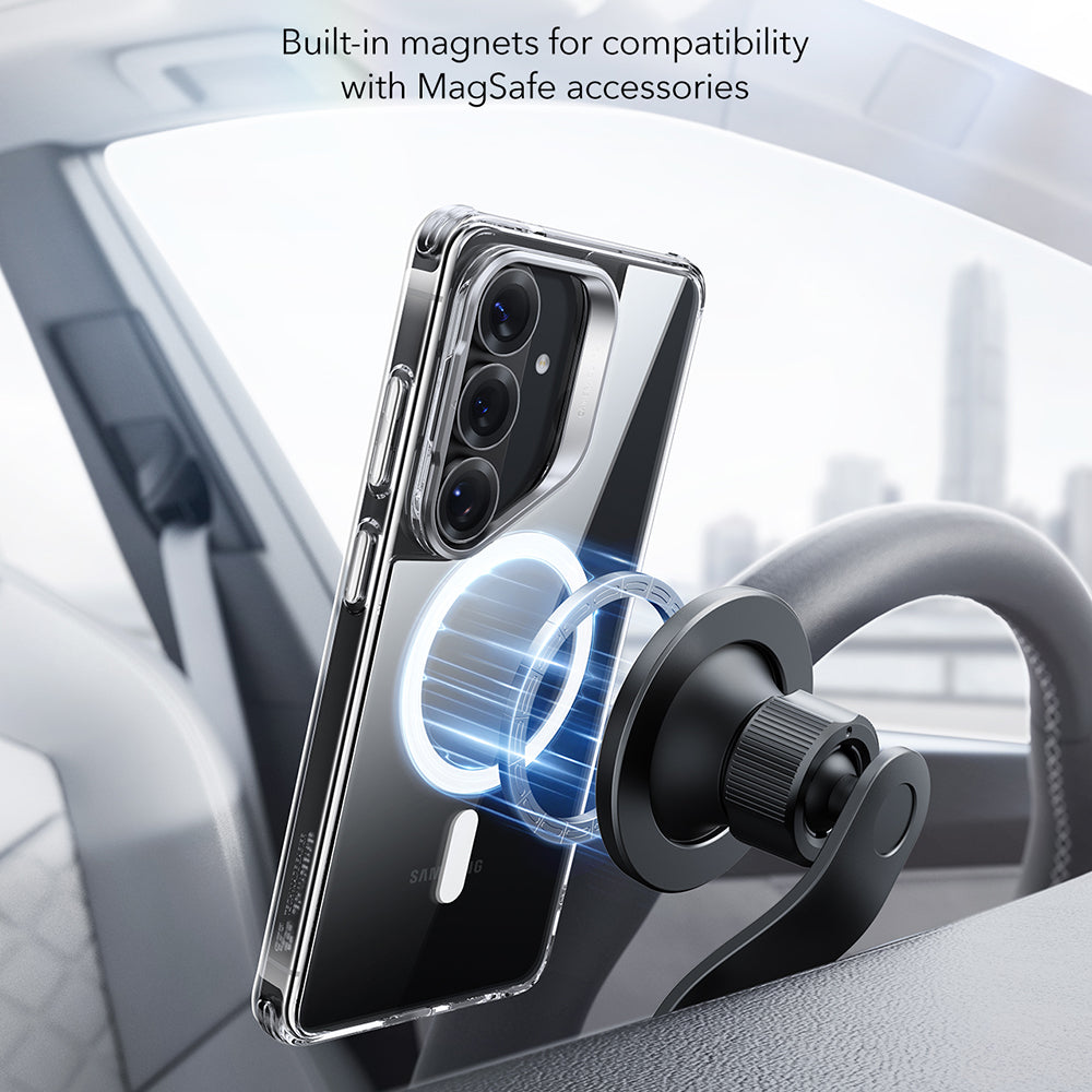 Custodia MagSafe per Samsung Galaxy S26 S942, ESR, Classic Hybrid Kickstand, Trasparente