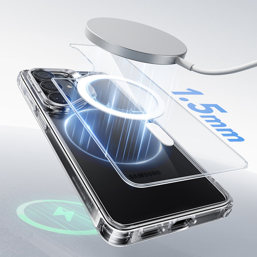 Custodia MagSafe per Samsung Galaxy S26 S942, ESR, Classic Hybrid Kickstand, Trasparente