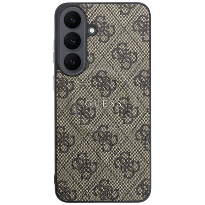 Custodia MagSafe per Samsung Galaxy S26 FE S741, Guess, 4G Embossed Ring Classic Logo, Marrone