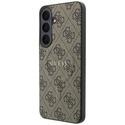 Custodia MagSafe per Samsung Galaxy S26 FE S741, Guess, 4G Embossed Ring Classic Logo, Marrone