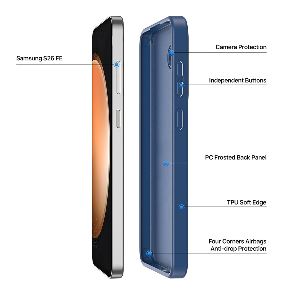 Cover MagSafe per Samsung Galaxy S26 FE S741 / S25 FE, DUX DUCIS, Yind, blu scuro