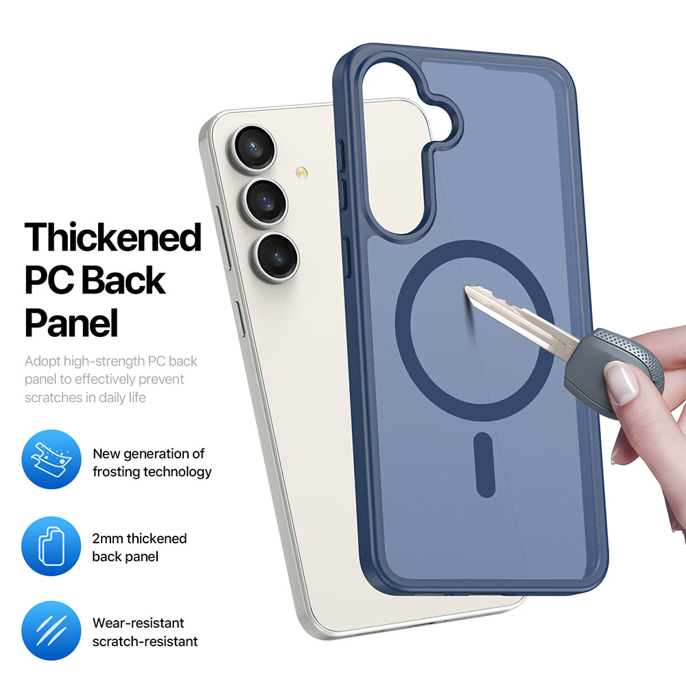 Cover MagSafe per Samsung Galaxy S26 FE S741 / S25 FE, DUX DUCIS, Yind, blu scuro