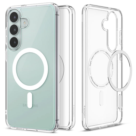 Custodia MagSafe per Samsung Galaxy S26 FE S741, Spigen, Ultra Hybrid, Trasparente Bianca ACS11636