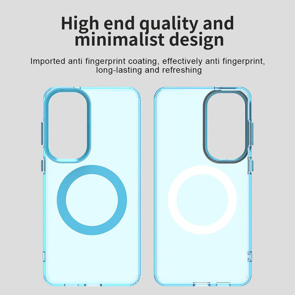 Custodia MagSafe per Samsung Galaxy S26 FE S741, Techsuit, CandyCase, Blu
