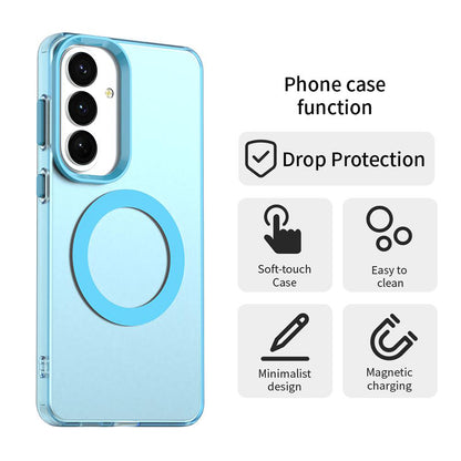 Custodia MagSafe per Samsung Galaxy S26 FE S741, Techsuit, CandyCase, Blu
