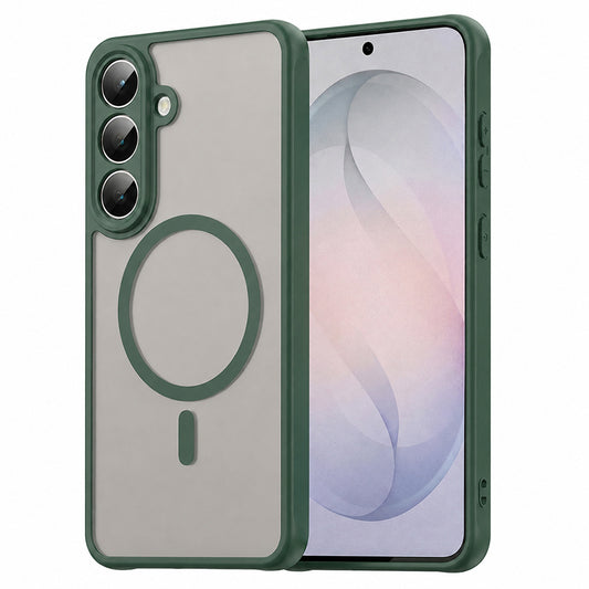 Custodia MagSafe per Samsung Galaxy S26 FE S741, Techsuit, HaloFrost II, Verde