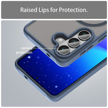 Custodia MagSafe per Samsung Galaxy S26 FE, Techsuit, HaloFrost II, Blu Navy