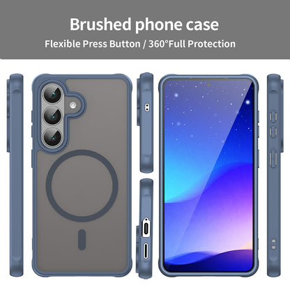 Custodia MagSafe per Samsung Galaxy S26 FE, Techsuit, HaloFrost II, Blu Navy