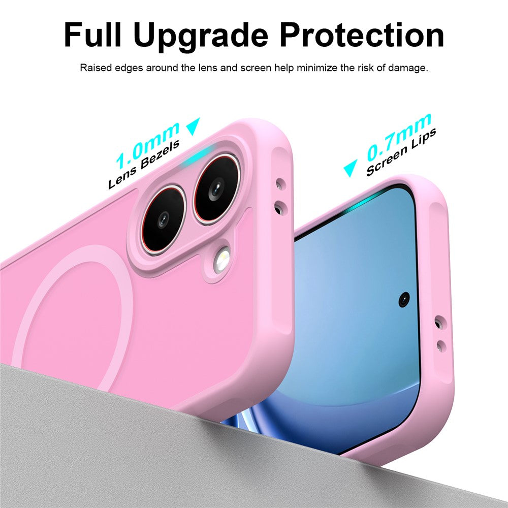 Custodia MagSafe per Samsung Galaxy S26 FE S741, Techsuit, HaloFrost II, Rosa