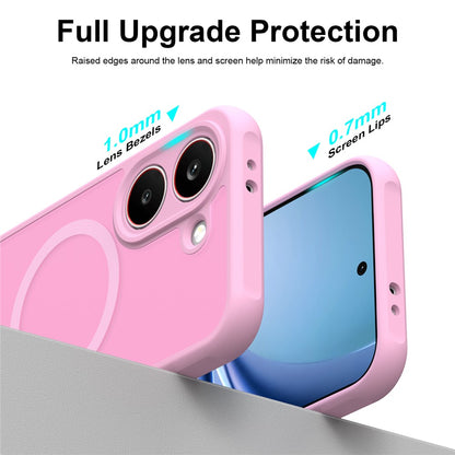 Custodia MagSafe per Samsung Galaxy S26 FE S741, Techsuit, HaloFrost II, Rosa