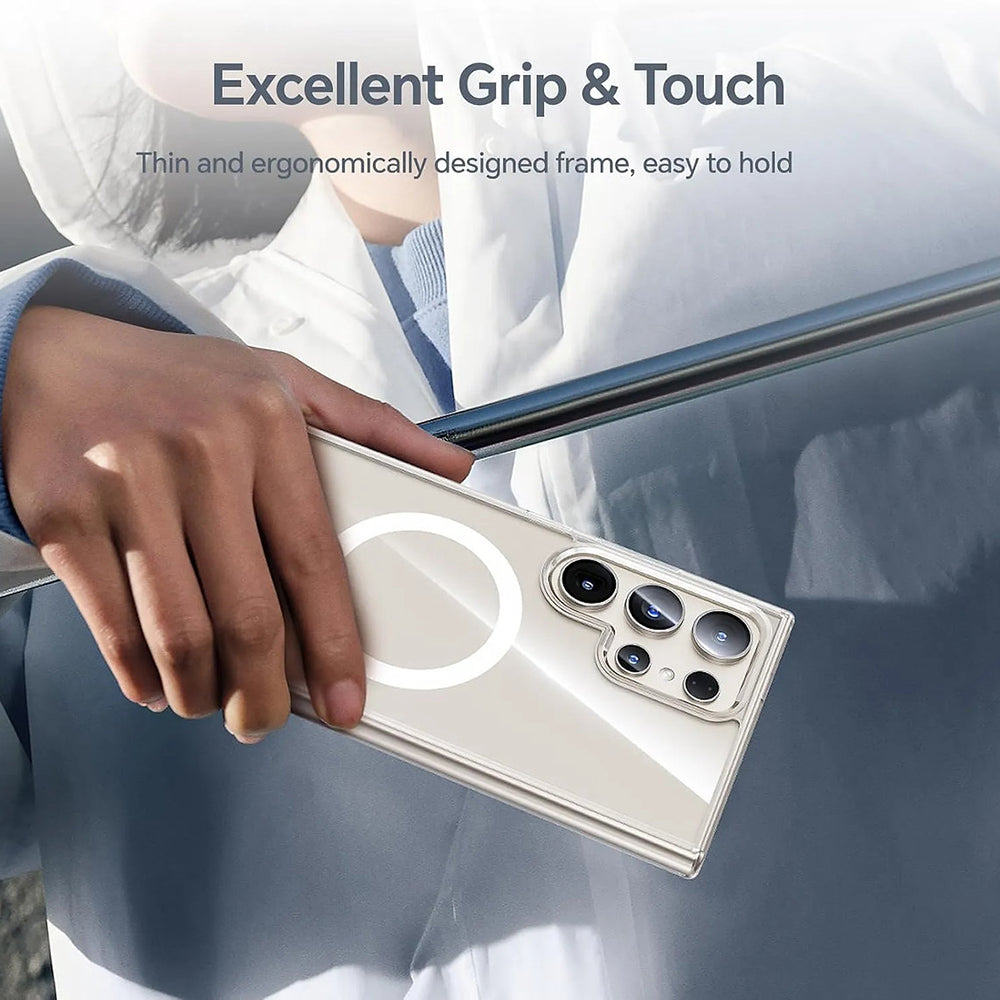 Custodia MagSafe per Samsung Galaxy S26 Plus S947, Blueo, Crystal+ Anti-Drop, Trasparente