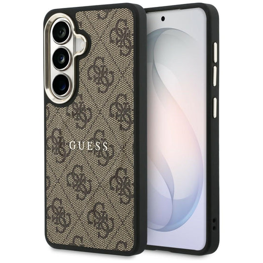Custodia MagSafe per Samsung Galaxy S26 Plus S947, Guess, 4G Embossed Ring, Marrone