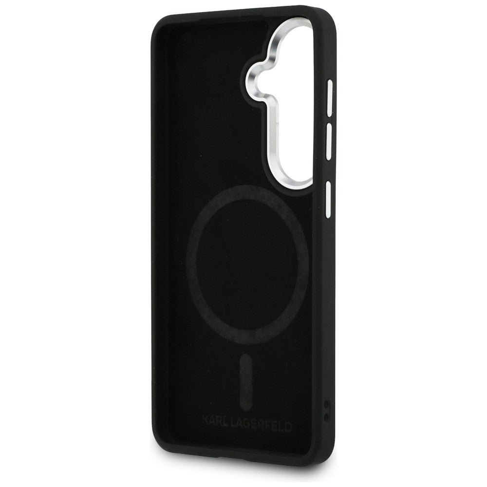 Custodia MagSafe per Samsung Galaxy S26 Plus S947, Karl Lagerfeld, Initial Logo Debossed, Marrone