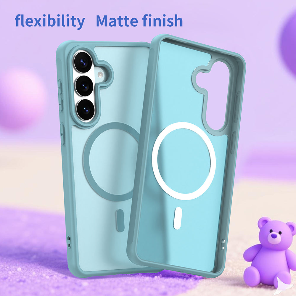 MagSafe Case for Samsung Galaxy S26 Plus, Techsuit, HaloFrost II, Light Green