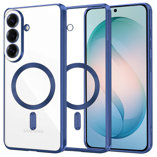 Custodia MagSafe per Samsung Galaxy S26 Plus, Techsuit, Luxury Crystal, Blu Scuro