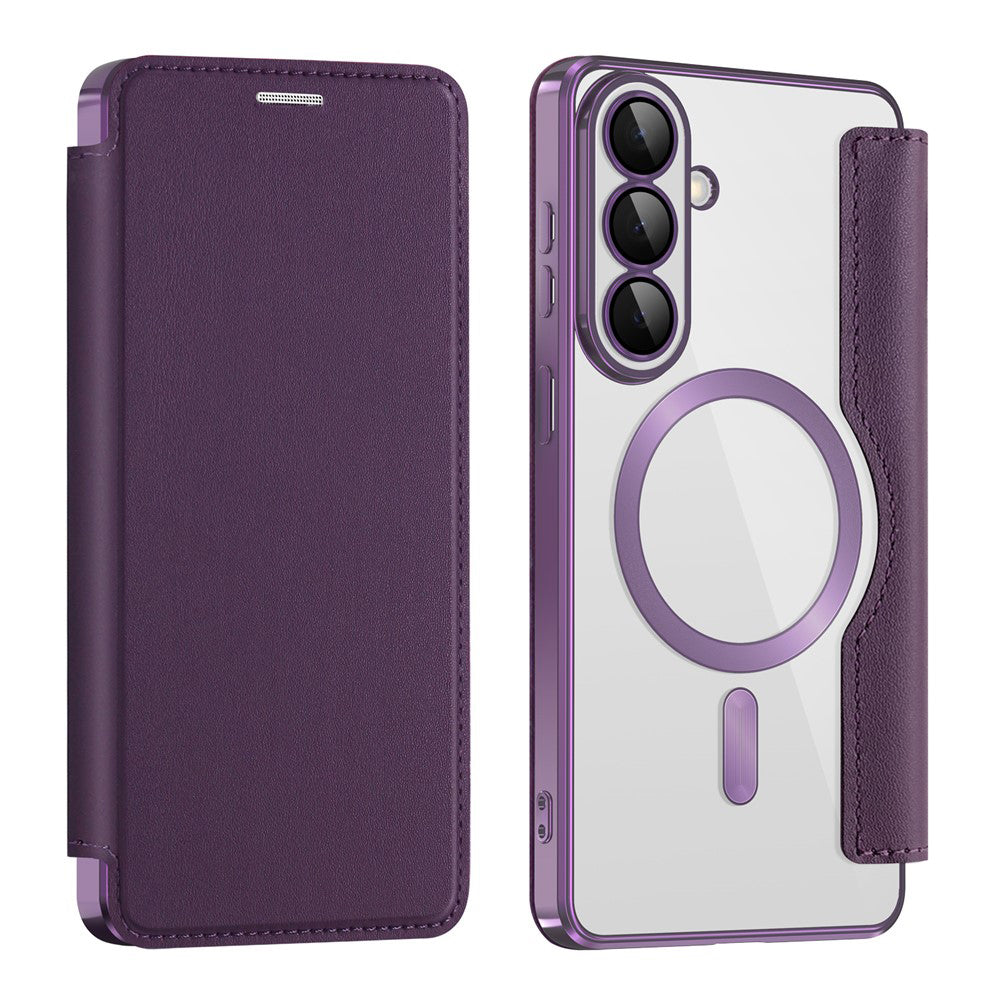 MagSafe Case for Samsung Galaxy S26 Plus S947, Techsuit, SmartMag Book, Purple