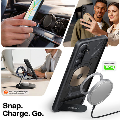 MagSafe Case for Samsung Galaxy S26 Plus, Torras, Pstand, Black