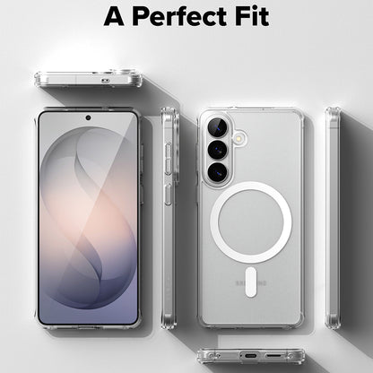 Custodia MagSafe per Samsung Galaxy S26, Ringke, Fusion, Trasparente Opaca