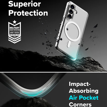 Custodia MagSafe per Samsung Galaxy S26, Ringke, Fusion, Trasparente Opaca