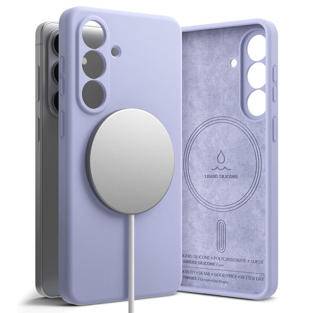 Custodia MagSafe per Samsung Galaxy S26 S942, Ringke, Silicone, Viola