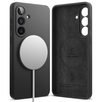 Custodia MagSafe per Samsung Galaxy S26 S942, Ringke, Silicone, Nera