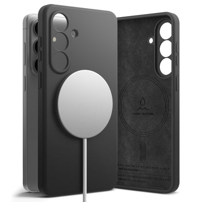 Custodia MagSafe per Samsung Galaxy S26 S942, Ringke, Silicone, Nera