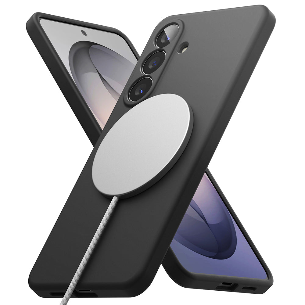 Custodia MagSafe per Samsung Galaxy S26 S942, Ringke, Silicone, Nera