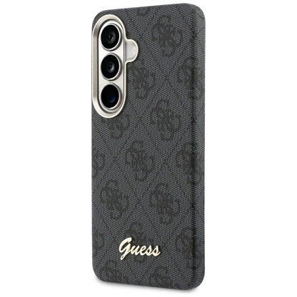 Custodia MagSafe per Samsung Galaxy S26 S942, Guess, 4G Script Logo, Nera