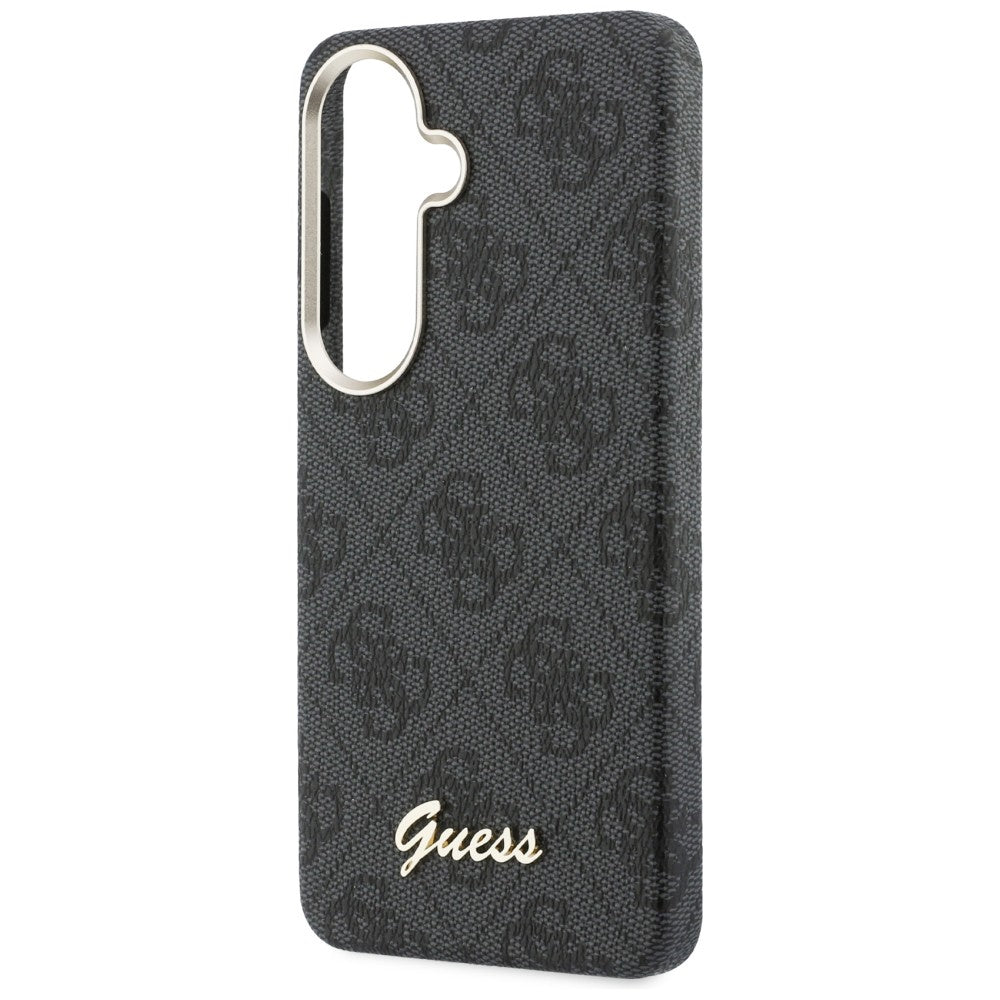Custodia MagSafe per Samsung Galaxy S26 S942, Guess, 4G Script Logo, Nera