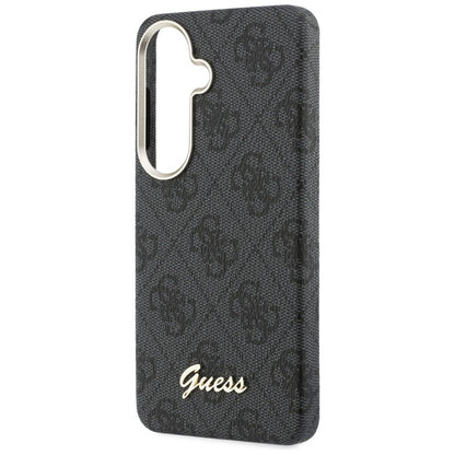 Custodia MagSafe per Samsung Galaxy S26 S942, Guess, 4G Script Logo, Nera