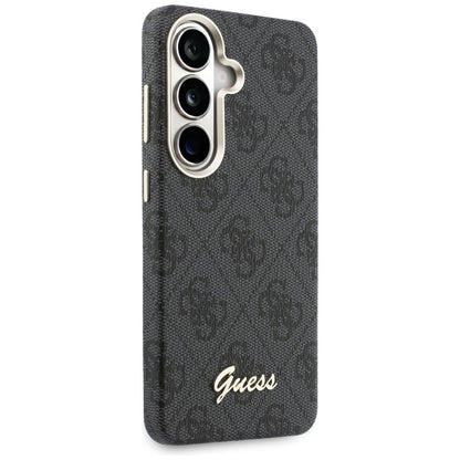 Custodia MagSafe per Samsung Galaxy S26 S942, Guess, 4G Script Logo, Nera
