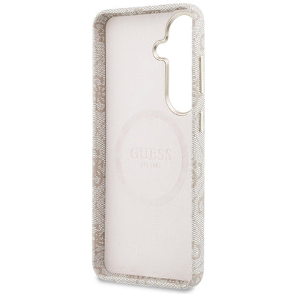 Custodia MagSafe per Samsung Galaxy S26 S942, Guess, 4G Script Logo, Rosa