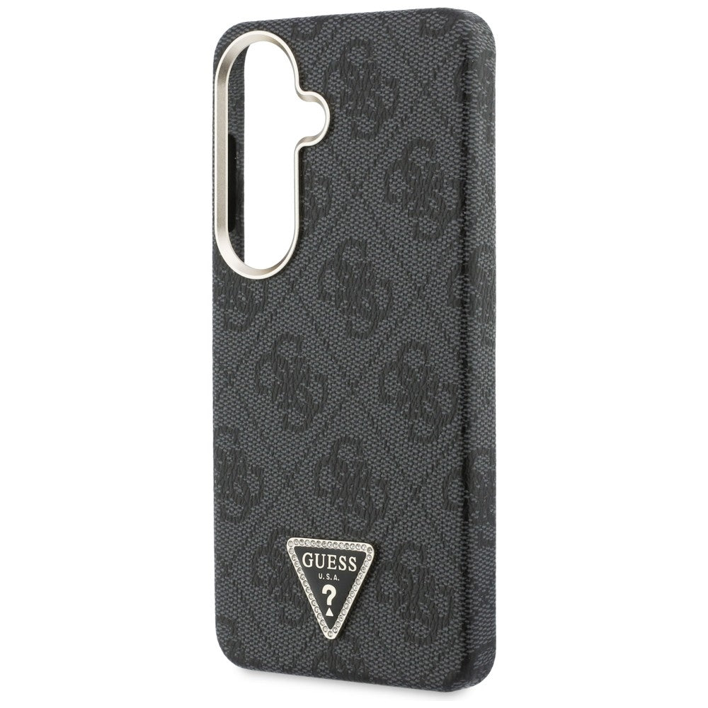 Custodia MagSafe per Samsung Galaxy S26 S942, Guess, Logo Triangolo 4G, Nera
