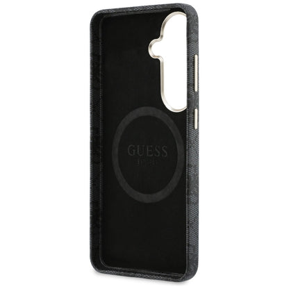 Custodia MagSafe per Samsung Galaxy S26 S942, Guess, Logo Triangolo 4G, Nera