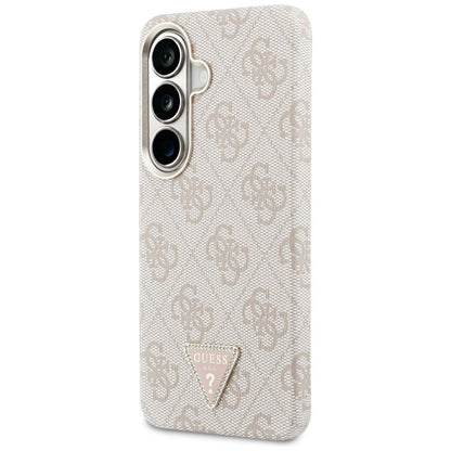 Custodia MagSafe per Samsung Galaxy S26 S942, Guess, Logo Triangolo 4G, Rosa