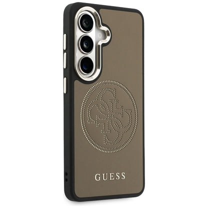 Custodia MagSafe per Samsung Galaxy S26 S942, Guess, Logo Perforato, Marrone