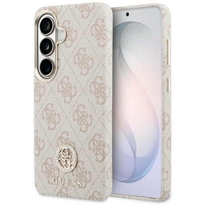 Custodia MagSafe per Samsung Galaxy S26 S942, Guess, Rhinestone Round Logo, Rosa