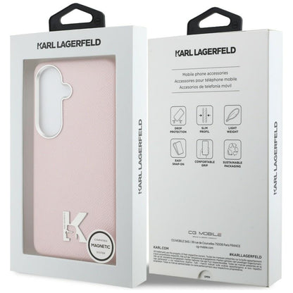 Custodia MagSafe per Samsung Galaxy S26 S942, Karl Lagerfeld, Karl Head Logo, Rosa