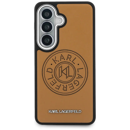 Custodia MagSafe per Samsung Galaxy S26 S942, Karl Lagerfeld, Karl Round Point Logo, Marrone