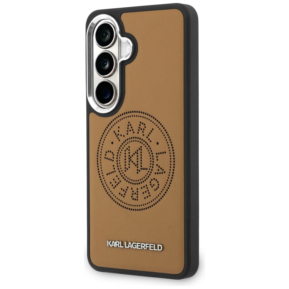 Custodia MagSafe per Samsung Galaxy S26 S942, Karl Lagerfeld, Karl Round Point Logo, Marrone