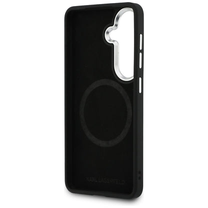 Custodia MagSafe per Samsung Galaxy S26 S942, Karl Lagerfeld, Karl Round Point Logo, Marrone