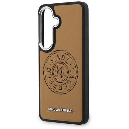Custodia MagSafe per Samsung Galaxy S26 S942, Karl Lagerfeld, Karl Round Point Logo, Marrone